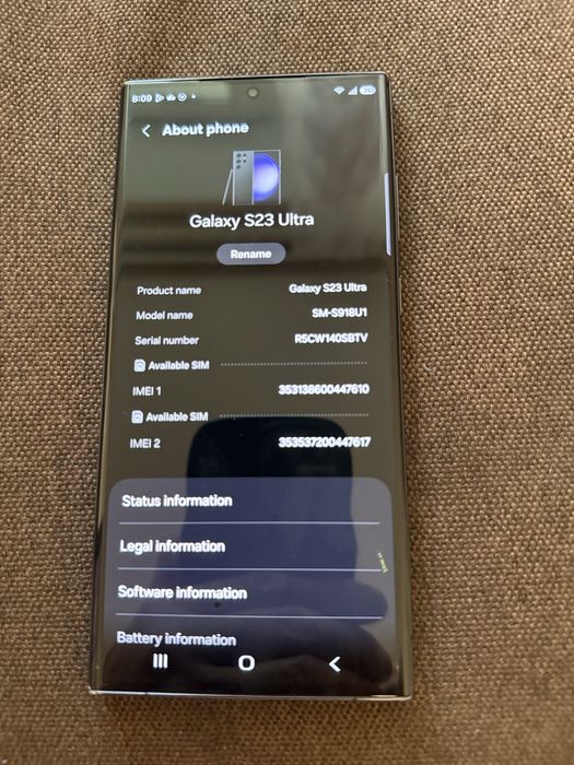 Продам  Samsung S23 ultra 12/512 ГБ