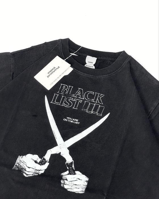 Футболка Protocol Index t-shirt project g/r oversized black blacklist washed чорна M L
