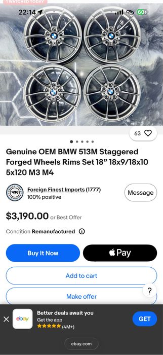 Ковані диски оргінал r18 Bmw 513 m