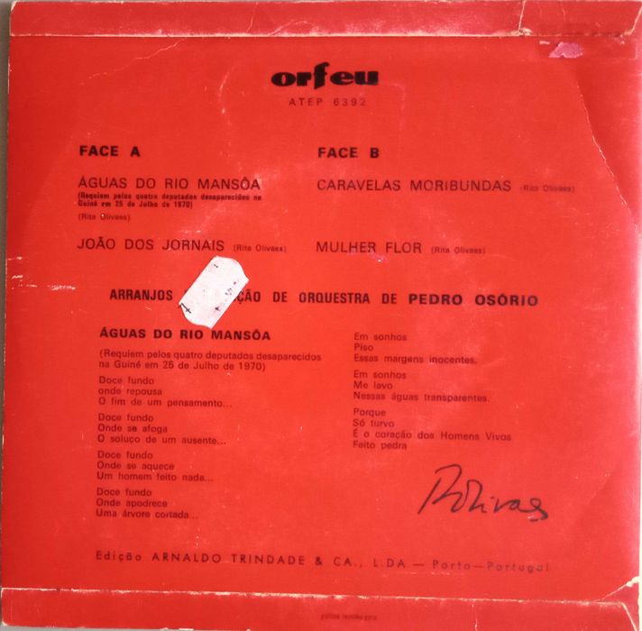 Rita Olivaes	- - - - -	A Poesia e a Música de Rita Olivaes	- - - --	EP