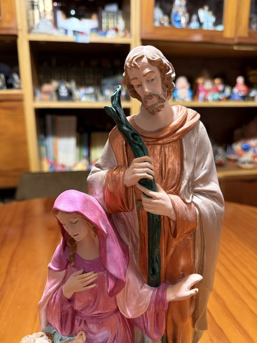 Sagrada família pintada à mão