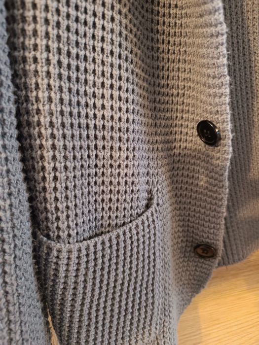 Sweter szary ciepły XL męski damski