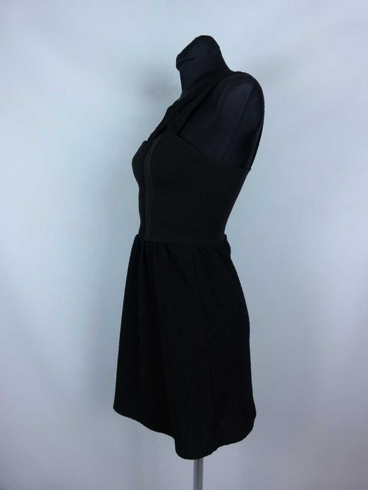 Topshop czarna sukienka mini zip 6 / 34