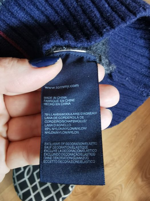 Tommy Hilfiger wełniany kardigan, S, stan idealny