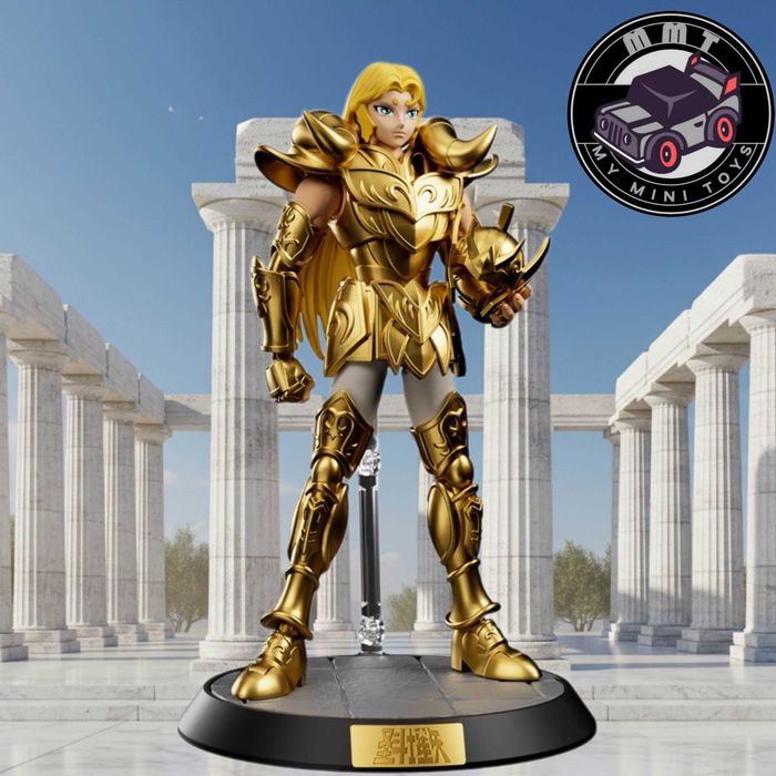 Figura de ação Saint Seiya Gold Saint Mu Aries Champion Class Blokees para montar