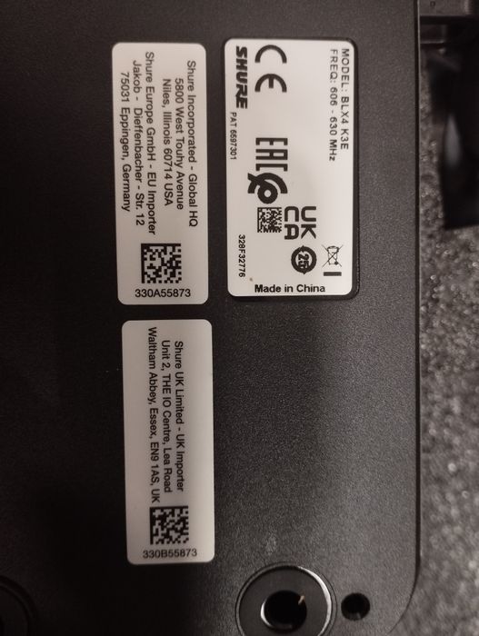 Мікрофон Shure BLX4 K3E