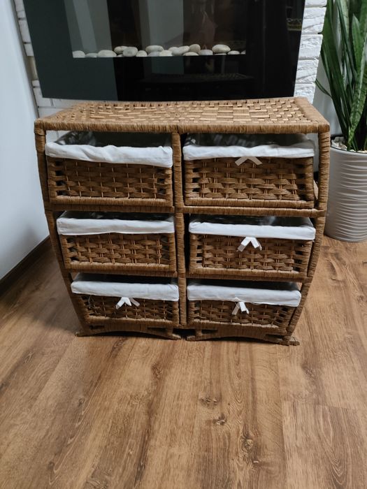 Komoda wiklinowa z szufladami