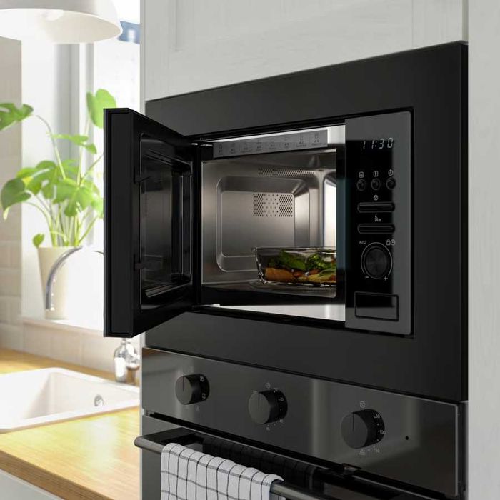 Microondas IKEA LAGAN encastre preto novo