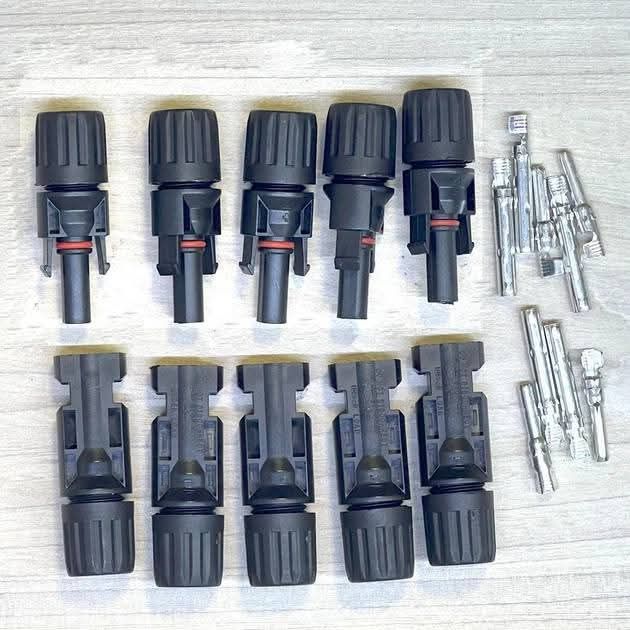 Коннектор для солнечных панелей MC4 (5 пар папа-мама с контактами)