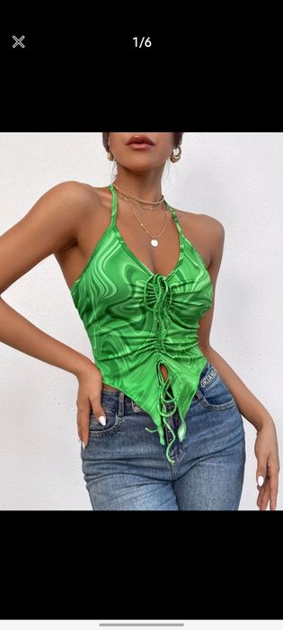 top verde, como novo