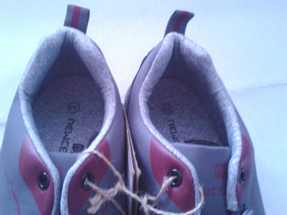 Buty sportowe trekkingowe SOFTSHELL sznurowane szare wegan r. 38