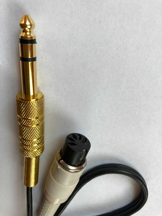 Kabel ekranowany audio Jack 6,3 stereo/wtyk damski 5 pin