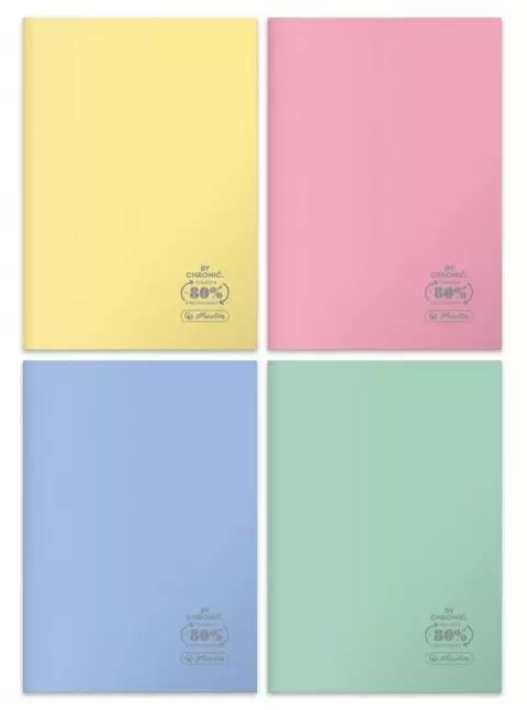 Zeszyt B5/60k kratka Opr Pp Eco Pastel Her Fol A 5. Herlitz. Nowy Produkt