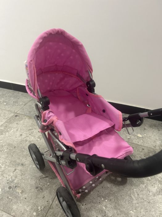 rozowo szary Wozek dla lalek