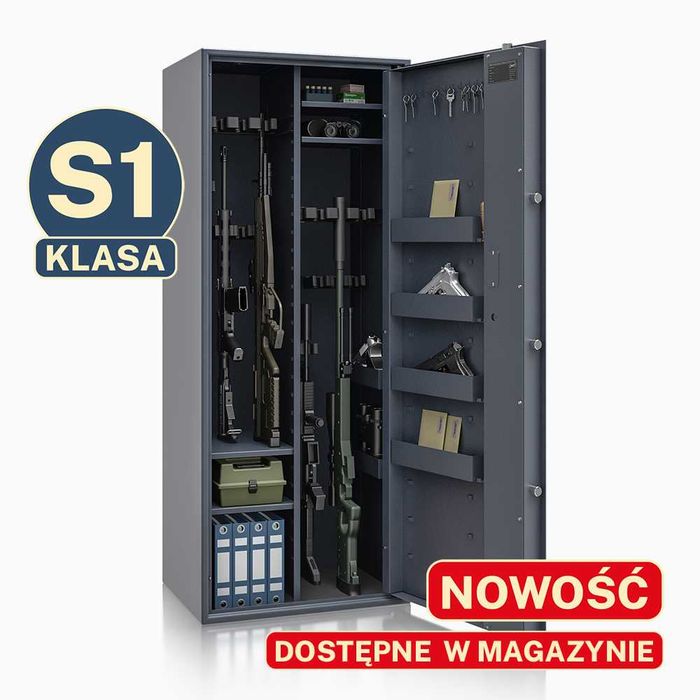 Szafa na broń SIEGEN MAX Kombi kl S1 18 szt. broni zamek elektroniczny
