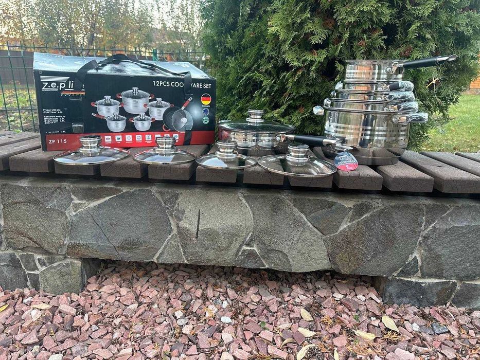 ‼️ Набор посуды, каструль из нержавеющей стали. 12 предметов. Германия