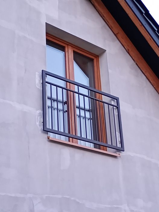 Balustrada francuska pionowa pozioma stal ocynk loft