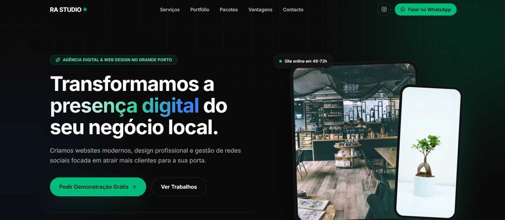 Criação de Websites e Agendamento para Negócios Locais