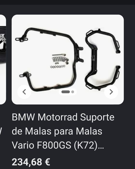 Suportes malas originais bmw f800gs