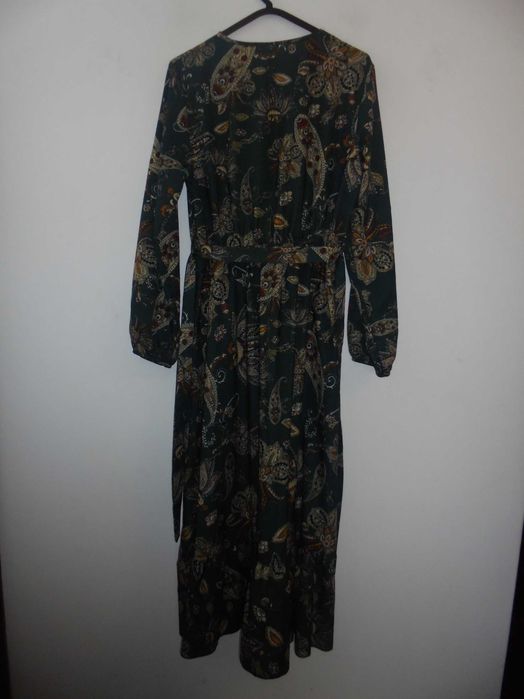 vestido de mulher cor verde estampado