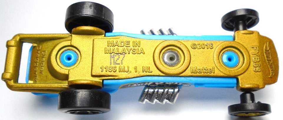 2018 Hot Wheels IT'S A BOY azul 1:64 DIECAST DRAGSTER RACE CAR