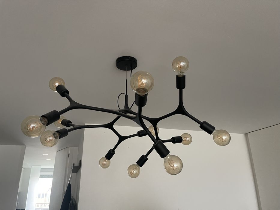 FOR SHIPPING: Suspended Ceiling Lamp with 12 Bulbs, 92 cm