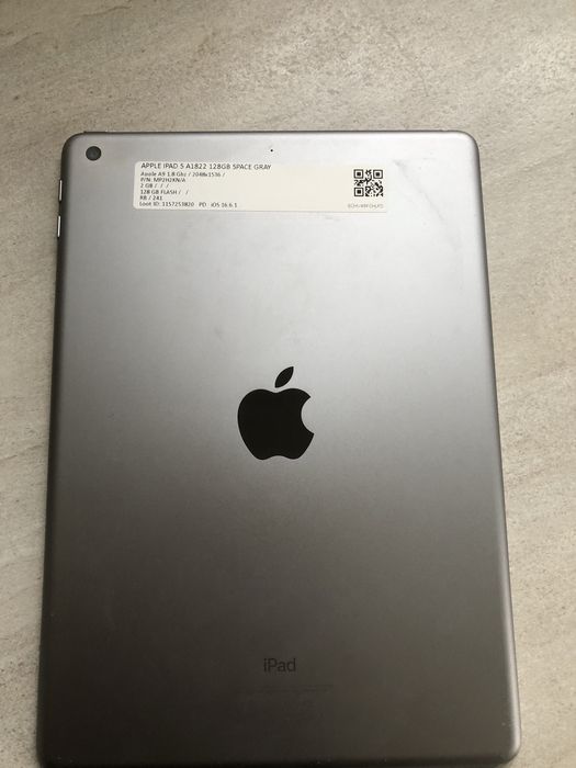 Tablet Apple Ipad 5 A1822 128 GB Space Grey