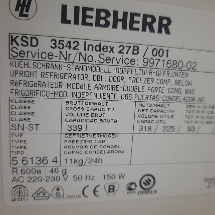 Półki szklane do lodówki KSD 3542