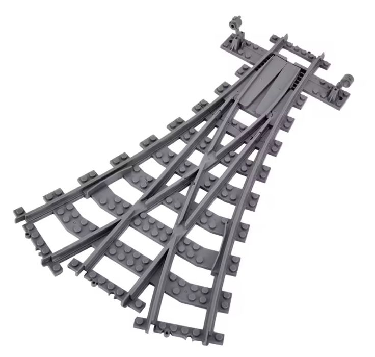 Zwrotnica potrójna, rozjazd. Klocki kompatybilne z lego