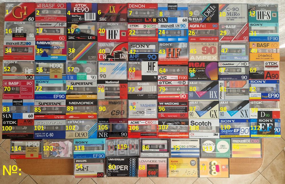 Аудиокассеты 70х-90х годов НОВЫЕ Maxell, Sony, TDK, BASF AKAI и прочие