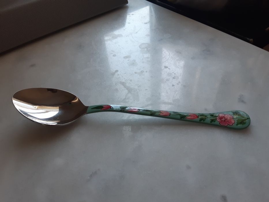 Łyżka duża np do sałatek ręcznie malowana