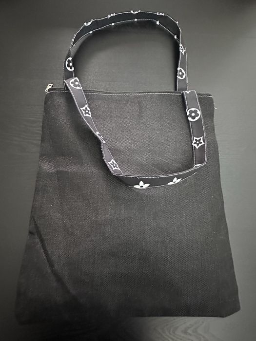 Saco de Praia 45x40 cm preto e branco
