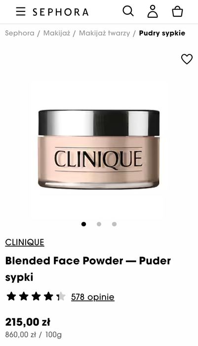 Clinique lekki puder sypki 03 Transparency 35g