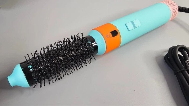 Фен стайлер для волосся Hair Brush Stailer + кейс голубий