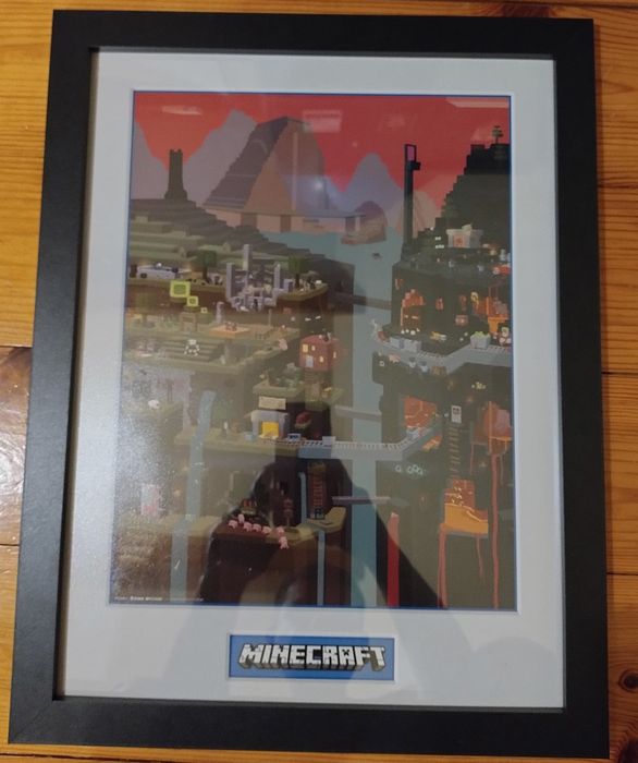 Oprawiony plakat Minecraft- World
