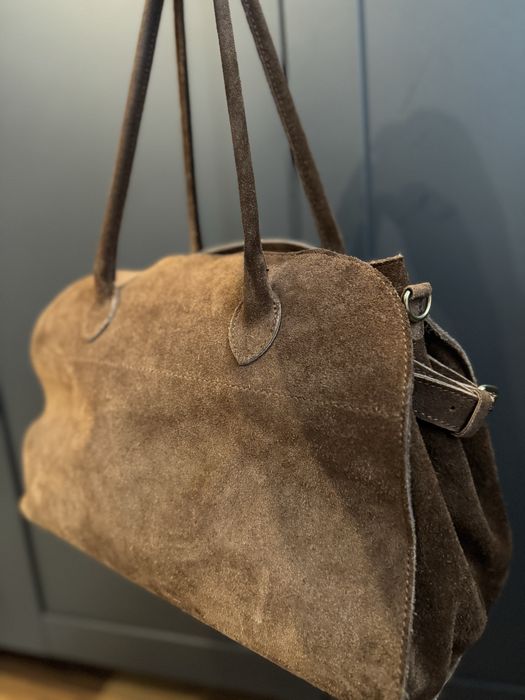 Torebka, torba Kramucci Italy, Wlochy, skora, zamsz