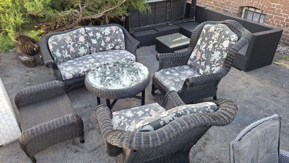 Zestaw ogrodowy rattanowy ratan balkon altanka ogród taras