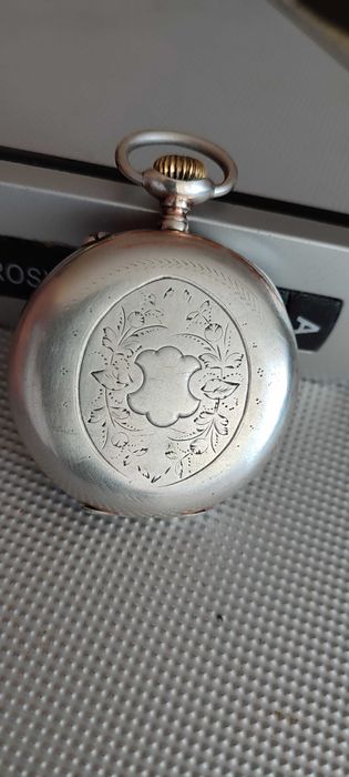 Zegarek kieszonkowy marki ankre srebrny pr 0-800 sprawny technicznie