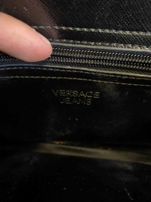 Versace Jeans сумка на цепочке женская черная кроссбоди