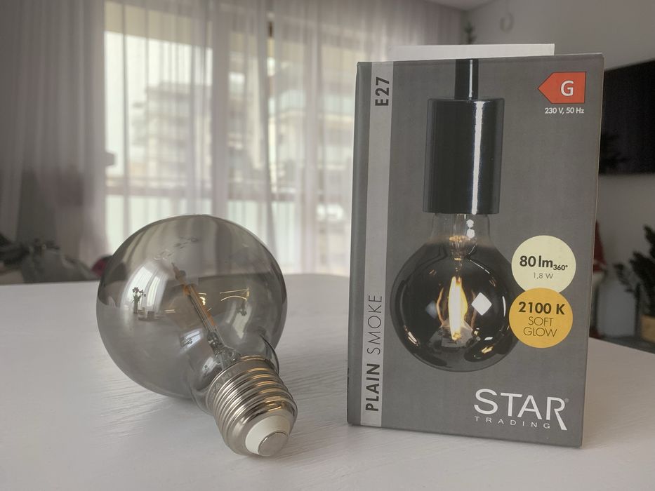 Żarówka LED E27 1,8W G80 2100K Plain Smoke dymiona