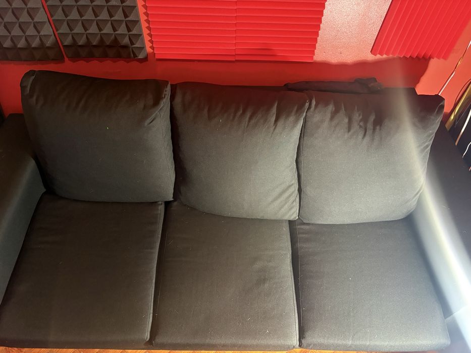 Sofa de sala preto COMO NOVO