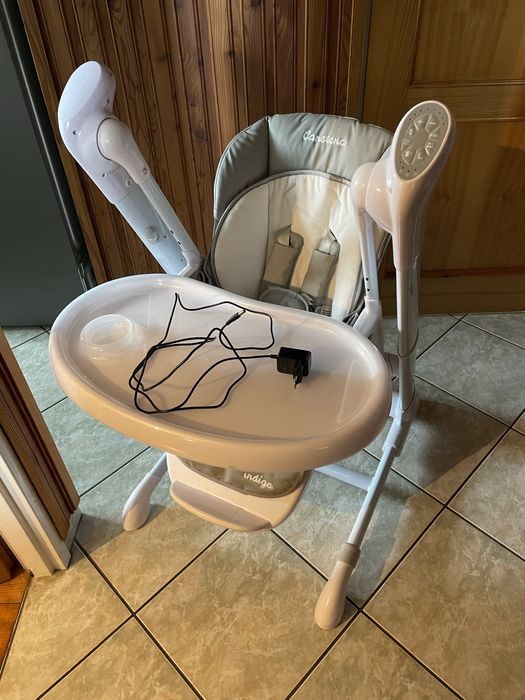 Huśtawka krzesełko Caretero Indigo + pozytywka