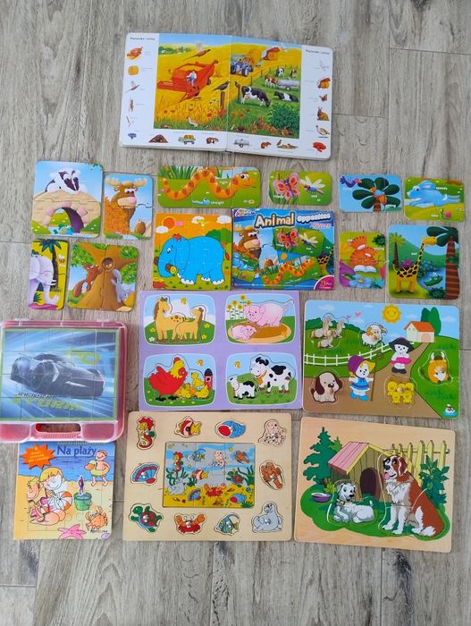 Puzzle drewniane dopasowywaniu układanki książki