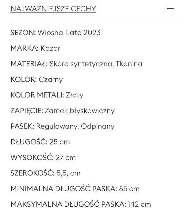 Zapraszam do zakupu niesamowitej Nowej Listonoszki firmy Kazar !