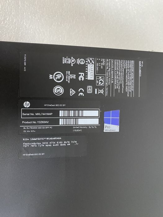 Компʼютер ПК HP EliteDesk 800 G3 SFF i5-7500/8GB DDR4/240GB SSD