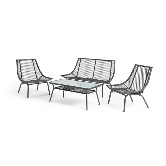Meble Ogrodowe Venus Sofa 2 Fotele Stolik Technorattan