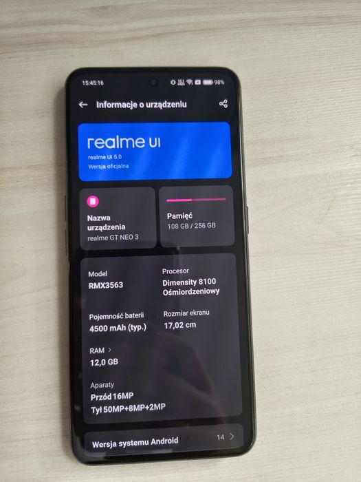 Realme GT neo 3 150w