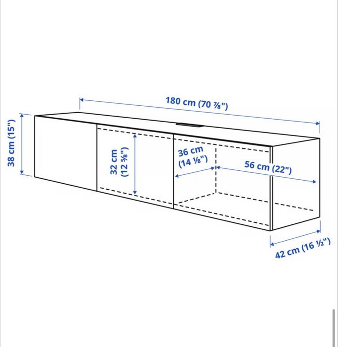 Szafka rtv Ikea BESTA ława tv z drzwiami