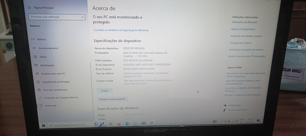 Lenovo G50 | 8GB RAM | SSD | Bateria Nova 1 ciclo