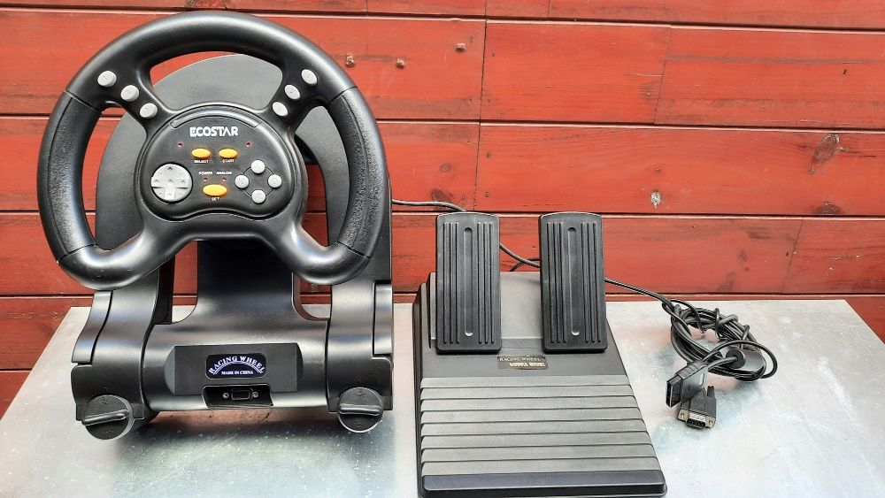 Racing Wheel with Pedals for PlayStation 2 "Ecostar" (Lightly Used)64729897582339122